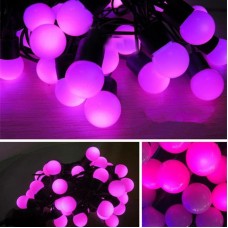 Pembe Renkli 40 Ampullü Yılbaşı Top Led Işık 4.5 Metre